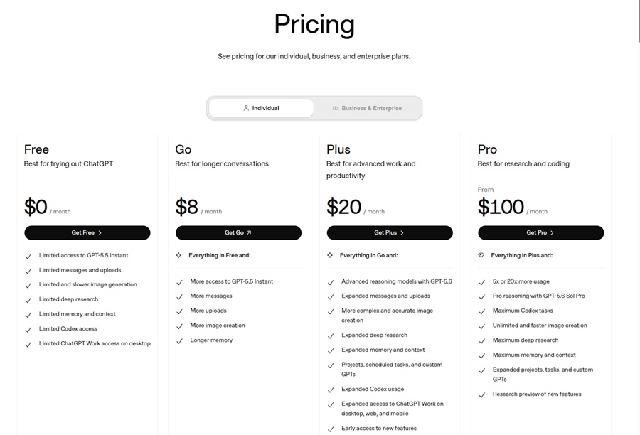 chatgpt pricing plans chatgpt pricing plans